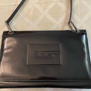 Gucci - Vintage 1990s Lacquered large square G logo purse